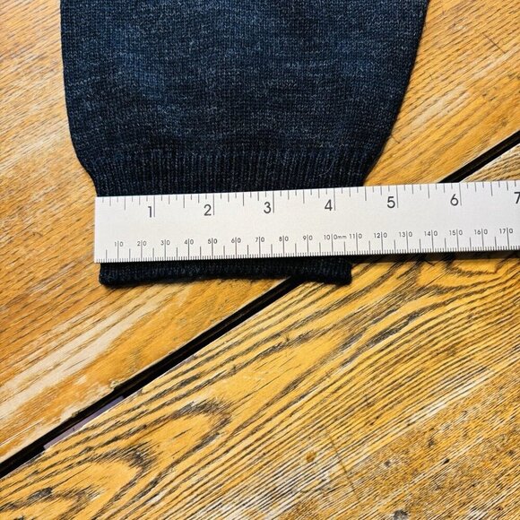 Vintage Arnold Palmer Cardigan Sweater Full Zip Mens L 42-44 Black Grey 15% Wool - Picture 9 of 13